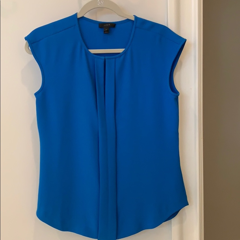 J. Crew sleeveless blue blouse size 4